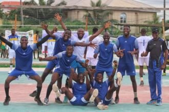Sami Dogonyaro of Safety Spikers with his team mates
